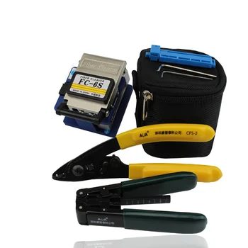 

4 In 1 Fiber Optic Cutting Tool Kit with FC-6S Optical Fiber Cleaver and Fiber Cable Stripper