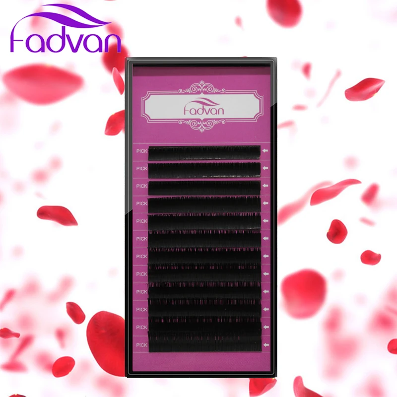 

Fadvan lash 1 Case All Size JBCD eyelash extensions mink black fake false eyelashes curl Lashes Extension For Professionals