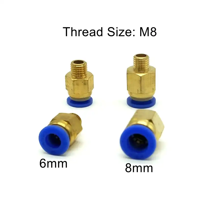 De 6mm A 8mm T conjunta de la tubería de empuje en rápido Accesorios 2 un.
