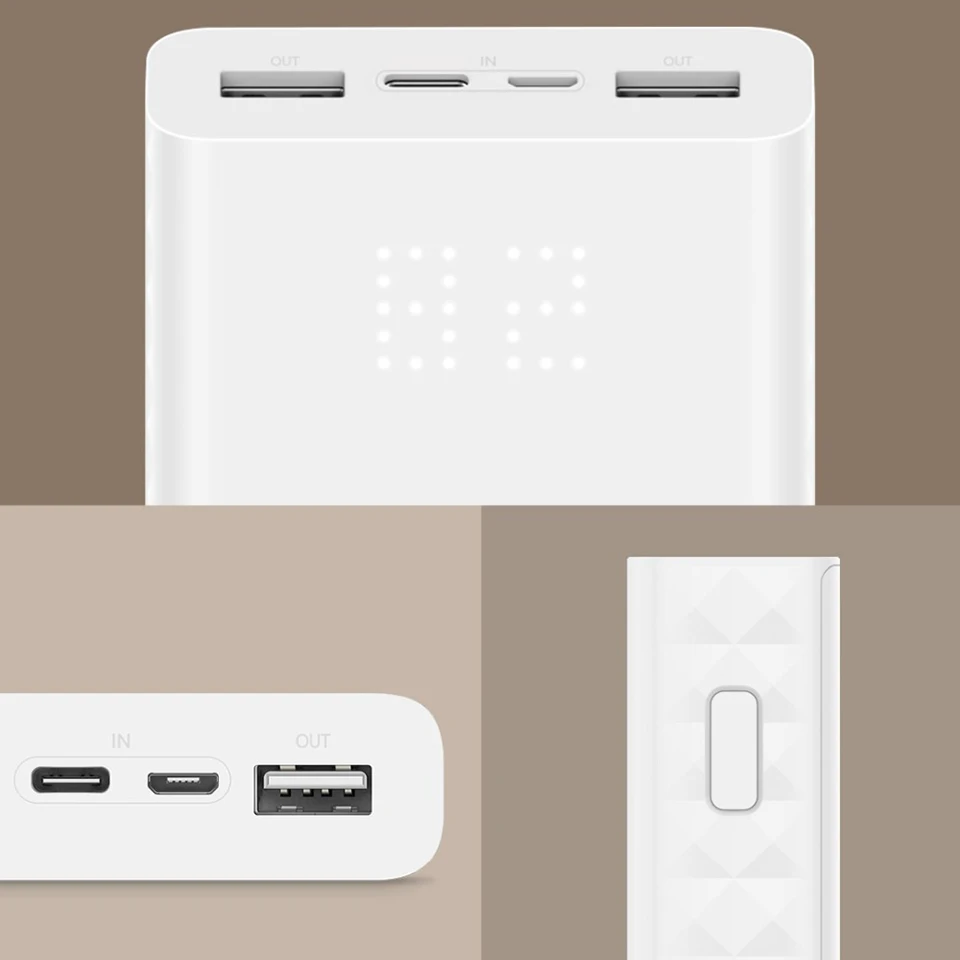 ZMI Power Bank QB821 20000 мАч Digital Display 18 Вт QC3.0 Быстрая зарядка Dual USB Powerbank для