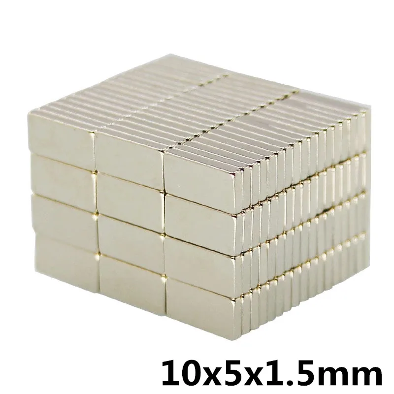 

50pcs 10x5x1.5 mm N35 Strong Square NdFeB Rare Earth Magnet 10*5*1.5 Neodymium Magnets 10mm x 5mm x 1.5mm