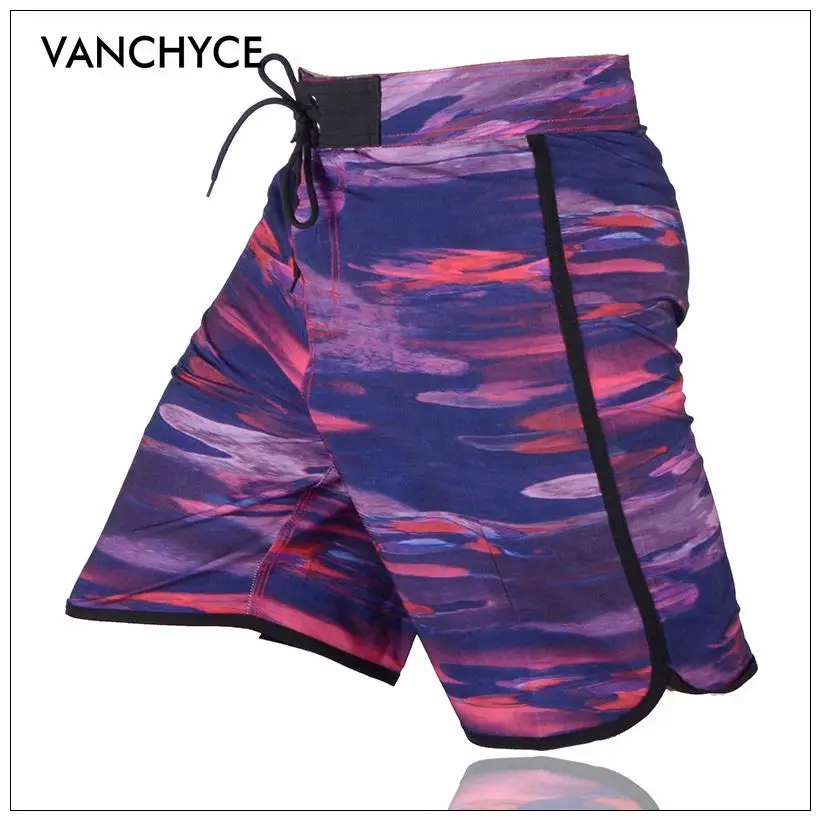 

VANCHYCE Print Mens Shorts Beach Shorts Men Bermuda Short Quick Dry Silver Men's Boardshorts Board Shorts Brand Swimwear Men