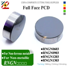 Inserti diamantati PCD a faccia intera EDGEV RNGN0603 RNGN0903 RNGN0904 RNGN1203 RNGN1204 r190rnmn utensili per tornitura rotonda