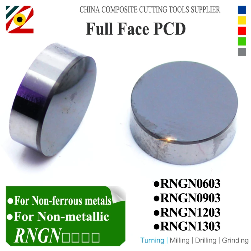 Ferramenta de Inserção Ferramentas de Torneamento Edgev Rosto Cheio Pcd Diamante Insere Rngn0603 Rngn0903 Rngn0904 Rngn1203 Rngn1204 Redonda 2 Pçs