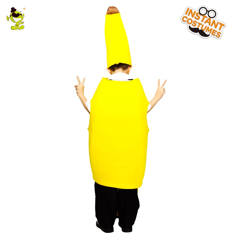 Hot Sale Purim Holiday Kids-Stale Banana Costumes Children Yellow Jumpsuit With Hat For Christmas Halloween Cosplay 