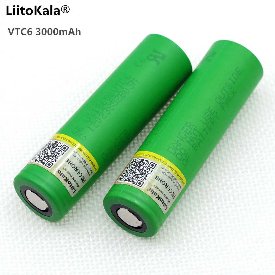 

Liitokala New VTC6 3.7V 3000 mAh Lithium Ion Battery 18650 US18650VTC6 30A Flashlight Toy Tools for e-cigarette