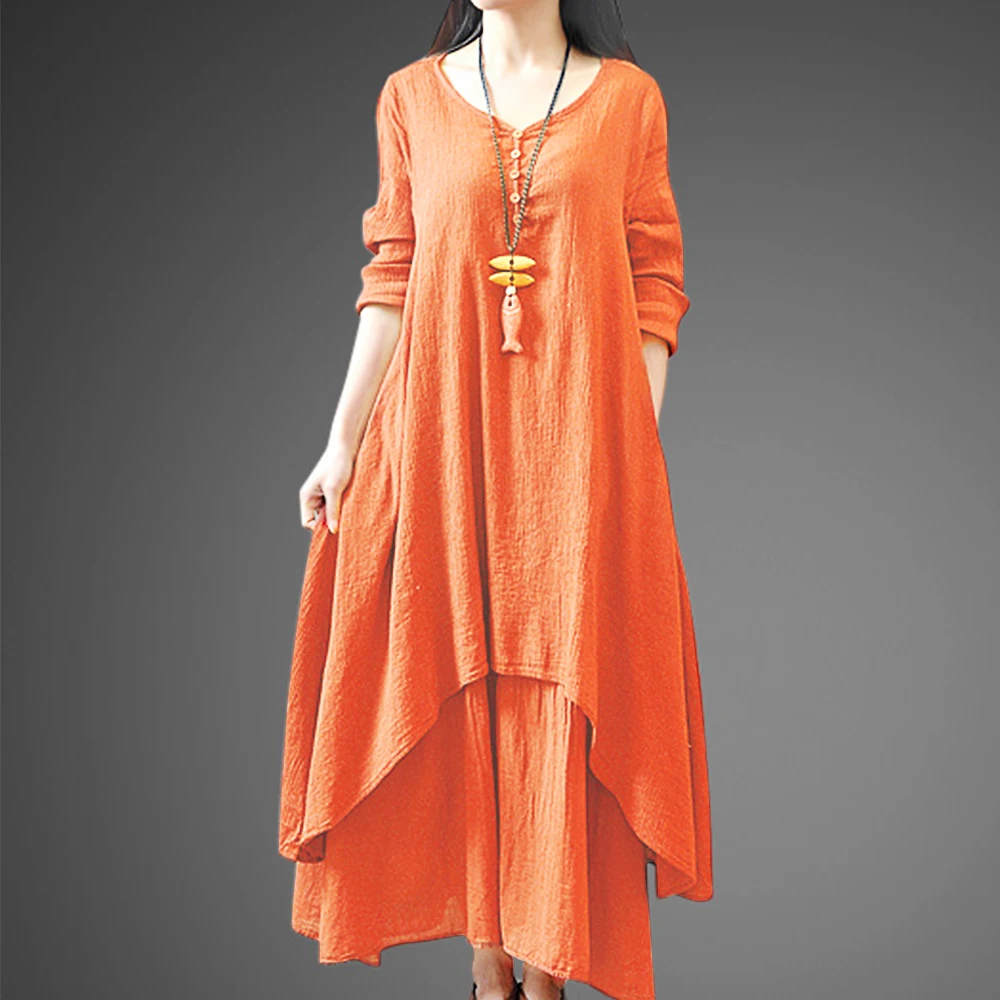 Cena Kobiety niebieski kolor Maxi sukienka lato Vintage Boho V Neck trzy czwarte rękawy sukienki do kostek szata kobieta Plus rozmiar