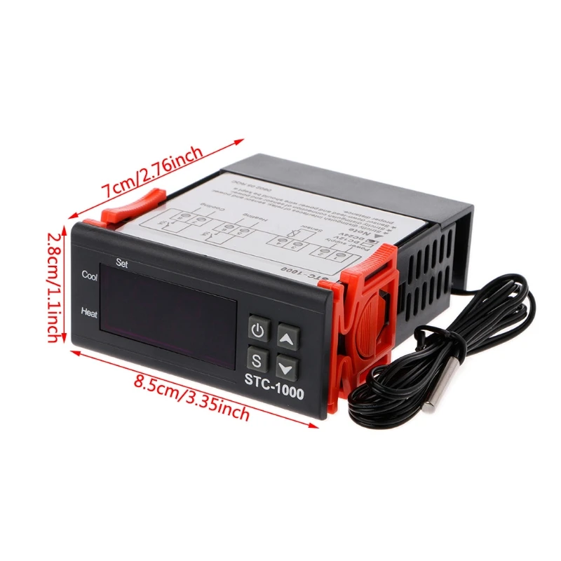 12 V/24 V STC-1000 цифровой Температура контроллер термостат с датчиком кабель W315