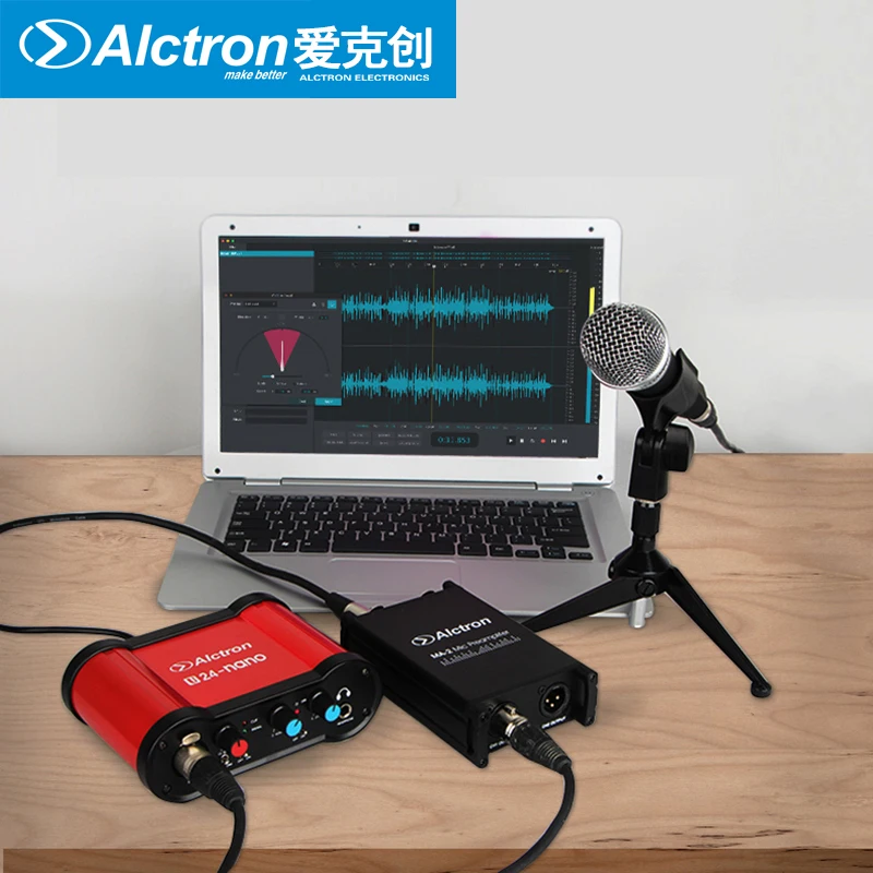 Профессиональный микрофонный предусилитель Alctron MA 2 двухканальный усилитель для