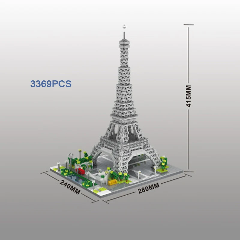 

World famous Modern Architecture Landscapes micro diamond building block the Eiffel Tower Paris France nanoblock brick model toy