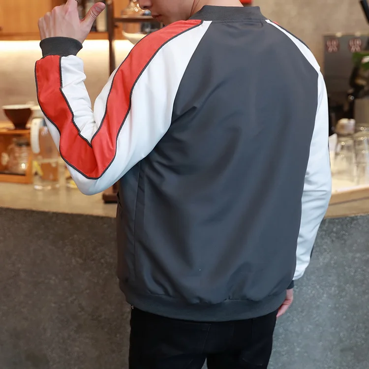 Мужская бейсбольная куртка Осень Хип Хоп Уличная одежда с длинным рукавом высокого качества полосатая Куртка Верхняя одежда Мужская одежда Yokosuka, GA367