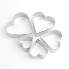 5 шт./компл. помадки торт украшения в форме сердца резак для овощей Плесень Металл Нержавеющая сталь украшения торта инструменты