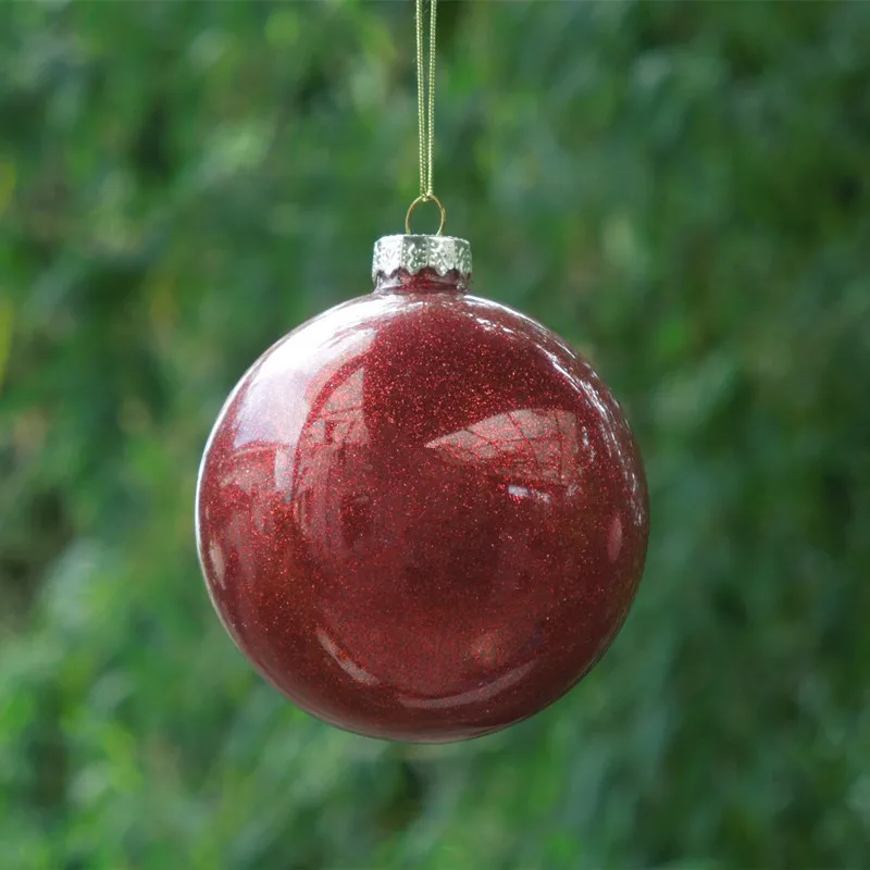 Middle Packing Red Glass Christmas Ball 6cm 8cm 10cm 12cm 15cm 20cm