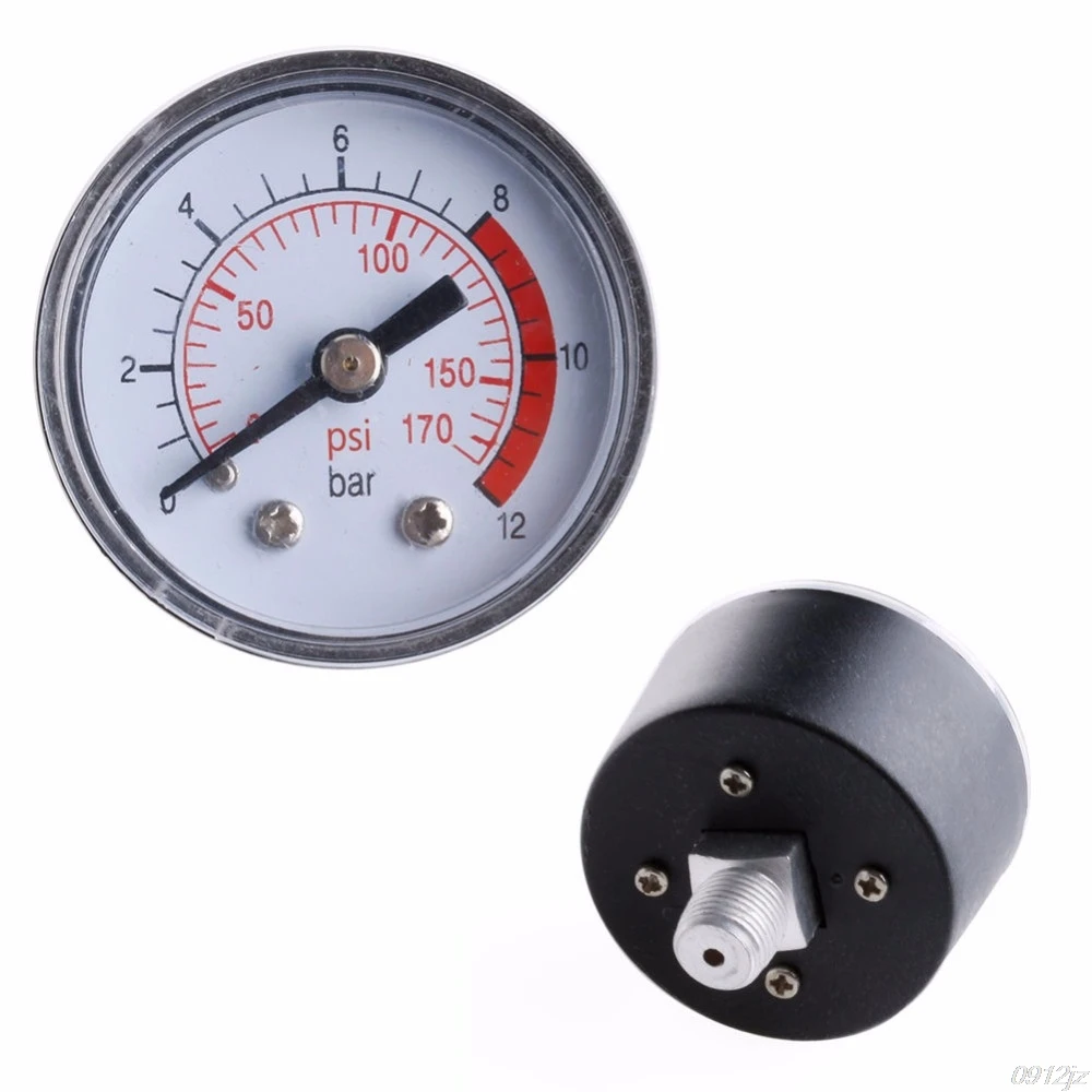 Air Compressor Pneumatic Hydraulic Fluid Pressure Gauge 0 12Bar / 0