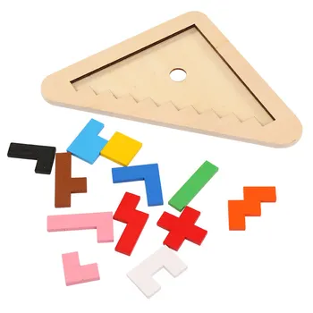 

Tetris Bricks Three-dimensional Puzzle Jigsaw Puzzle Wood Educational Games Wooden Children's Early Educational Toys