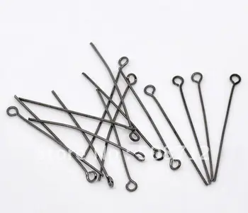 

Free sjipping!!!!!2000pcs/lot Gunmetal Eye Pins 40x0.7mm Findings