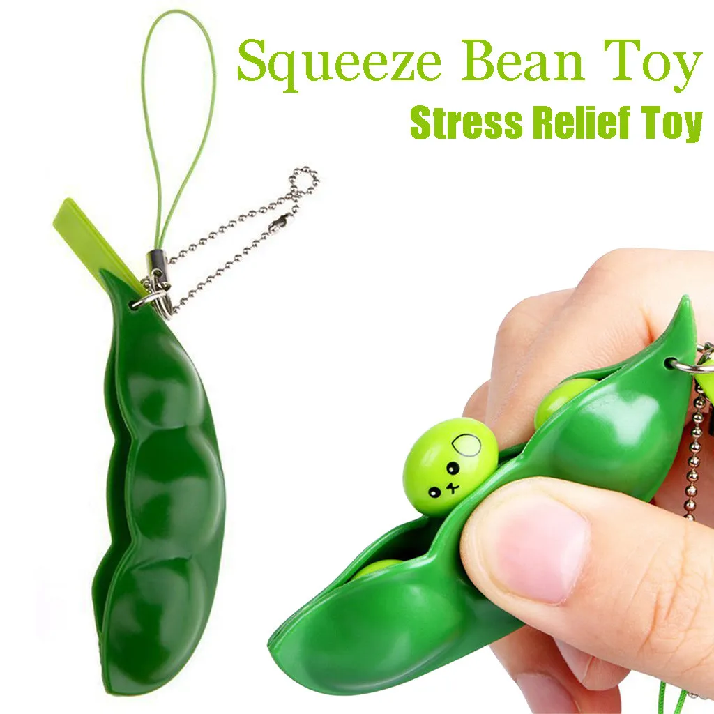 

Antistress Novelty Gag Toys Entertainment Fun Squishy Beans Squeeze Funny Gadgets Stress Relief Toy Pendants Kids Gifts ye14