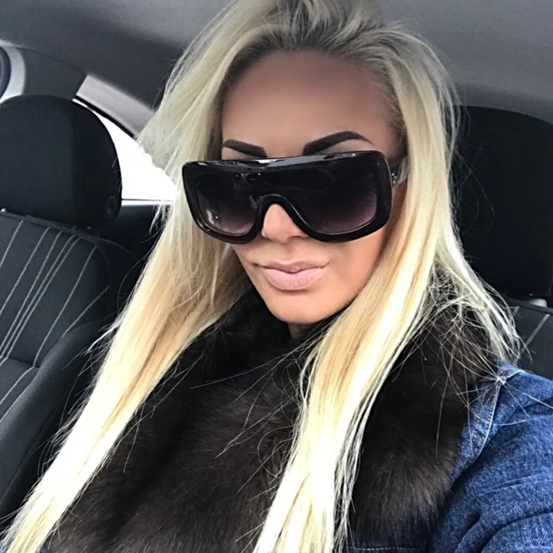 

ANEDF Newest Women Sunglasses Square Glasses Vintage Big Frame Sun Glasses Shades Gradient UV400 Sun glasses Woman Eyewear
