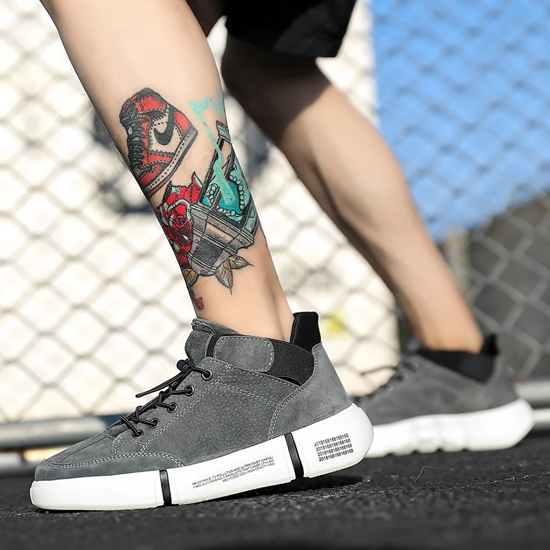 

Fashion Sneakers men Genuine Leather Casual Shoes for men lace up outdoor Comfortable breathable Summer Shoes male Footwear L4