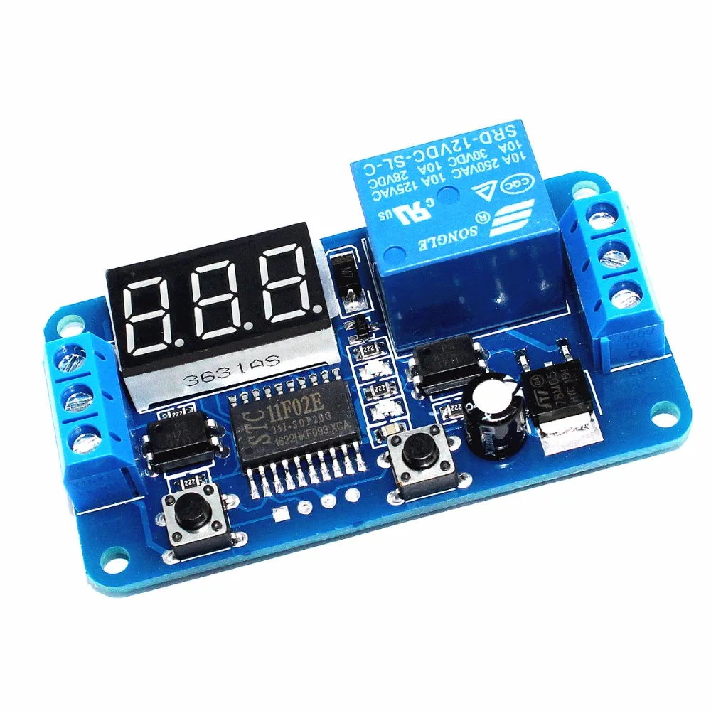 

Delay on/off, on, off, external trigger delay switch, 12V relay module, adjustable time