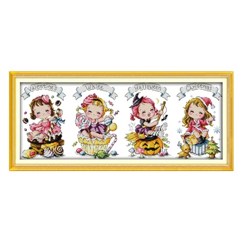 

JoySunday chinese crossstitch kit The special festival DMC14CT11CT needlework livingroom bedroom baby room painting wholesale