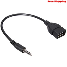 3.5mmAudio AUX Jack to USB 2.0 Type A Female OTG Converter Adapter HDMI Cables Splitter Switch Extender To RCA Free Shipping