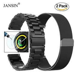 JANSIN 20 мм Универсальный Milanese Loop Band для samsung Шестерни Спорт/Шестерни S2/galaxy watch 42 мм Нержавеющая сталь ремень