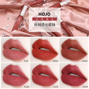 

HOJO velvet matte lip gloss 6 colors sexy red nude lip tint waterproof long lasting moisturizing liquid lipstick tattoo BN138