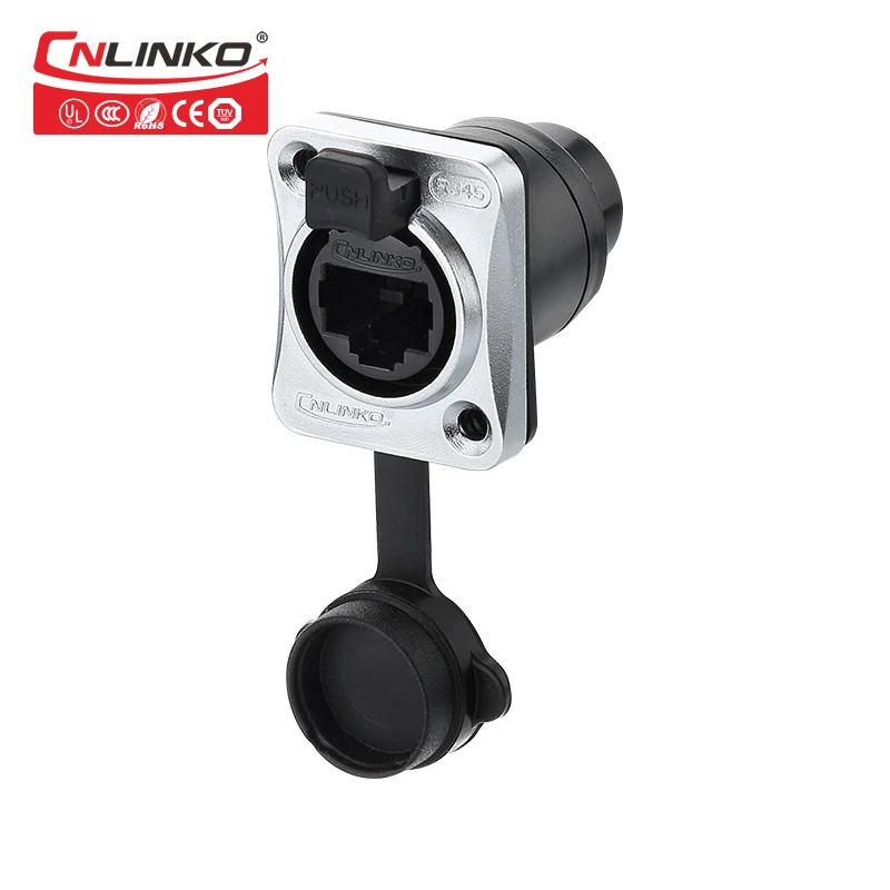 Cnlinko M24 водонепроницаемый IP67 RJ45 Разъем Панель Крепления гнезда сигнала для