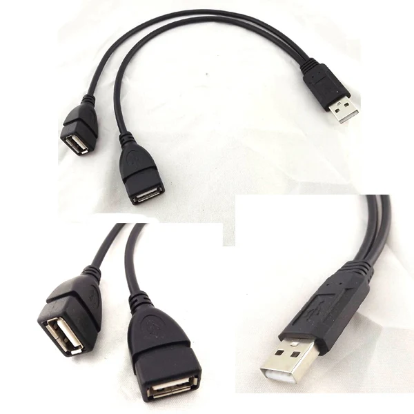 Высокое качество 2016 новинка USB 2 0 мужчина к двойной женский Джек Y Splitter