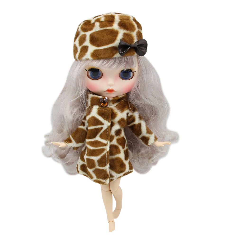 

Blyth doll a set of clothes with leopard grain design and include the hat for 1/6 30cm doll
