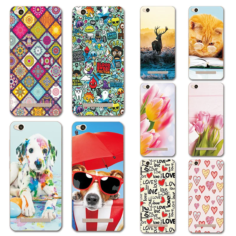 

For Redmi 4A 5A 4 Pro 3S Love Heart Painted For Redmi 5A 5 5Plus Phone Case Redmi Note 4X Note 5Pro Back Cover Redmi Note 5A Pro