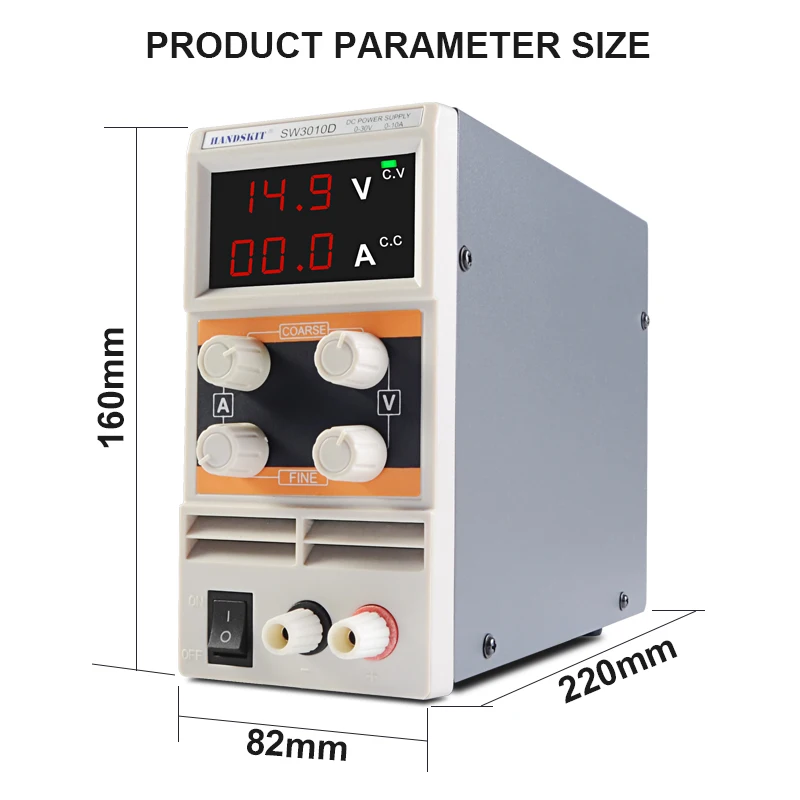Регулируемый 30V 10A 110 V 220 источник питания SW3010D цифровой регулятор постоянного
