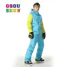 Gsou зимняя Лыжная куртка мужская куртка для сноубординга зимняя ветрозащитная Водонепроницаемая теплая дышащая утолщенная теплая куртка