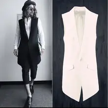 Новое поступление, метросексуальный ночной клуб, Мужская одежда, тонкий костюм, жилеты, мужские, средней длины, свободные, размера плюс, волосы стилиста, пальто и куртки