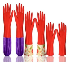 High sale Durable Waterproof Household Glove Warm Dishwashing Glove Water Dust Stop Cleaning Rubber Glove