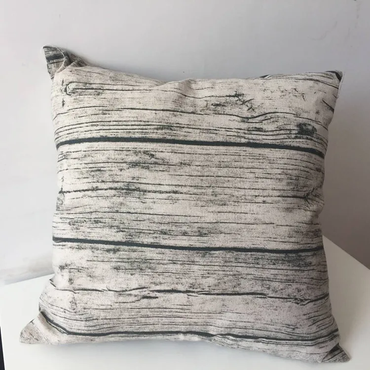 

Japanese style cotton and thickening cushion cover wood grain pillow case big cushion cover