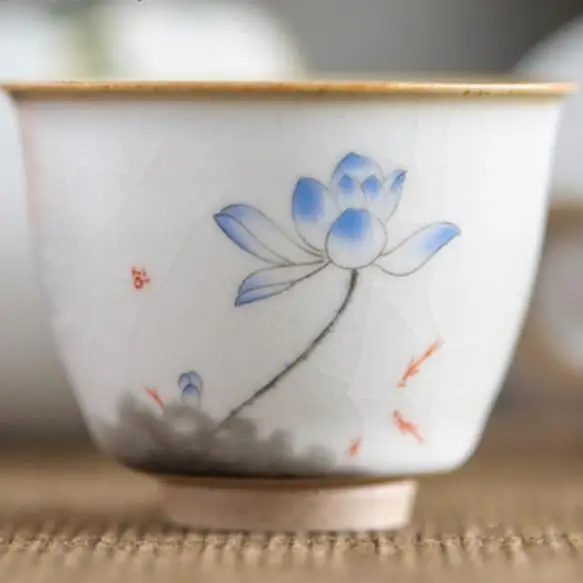 Ручной работы керамические чайные чашки расписанные вручную фарфоровые чайные кружки китайский чайный набор кунг-фу посуда для напитков высокое качество чайные чашки - Цвет: 10
