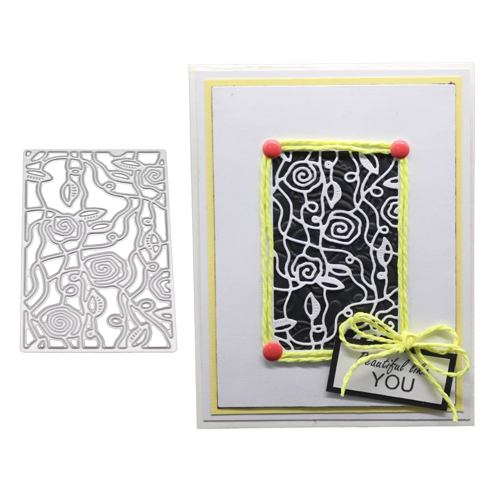 

Recatangle frame Metal Cutting Dies new flower Stencils Scrapbooking Photo Album Card Paper Embossing Craft DIY Dies Cut 2019