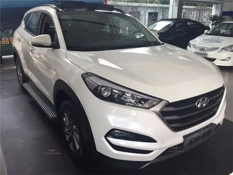 Подходит для Hyundai все новые Tucson Бег шаг в сторону доски Nerf Бар алюминиевого сплава стайлинга автомобилей accessooy