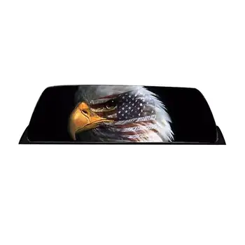 

2018 Halloween AMERICAN Flag Bald EAGLE Warbird FLAG Face Rear Window Graphic Truck Suv Ornament Domineering Decal