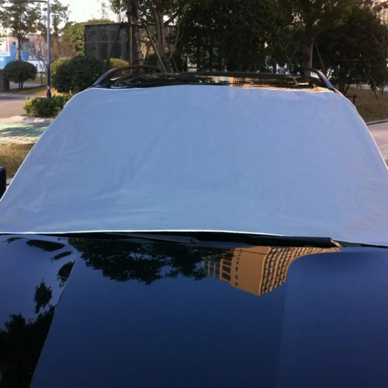 

Car Magnet Windshield Cover Snow Cover Sunshade Ice Snow Frost Protector Windshield Silver Black Cover