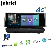 Jabriel Android 4G " ADAS Автомобильный видеорегистратор зеркало заднего вида Dash камера Портативный видео рекордер Full HD 1080P gps навигация двойная камера