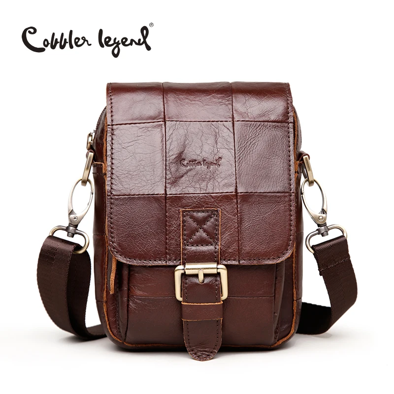 Prix pour Cobbler legend marque de mode 2017 nouveaux hommes de cru véritable sac de messager en cuir hommes mâle de vachette épaule bandoulière mini sacs Prix pour Cobbler legend marque de mode 2017 nouveaux hommes de cru véritable sac de messager en cuir hommes mâle de vachette épaule bandoulière mini sacs