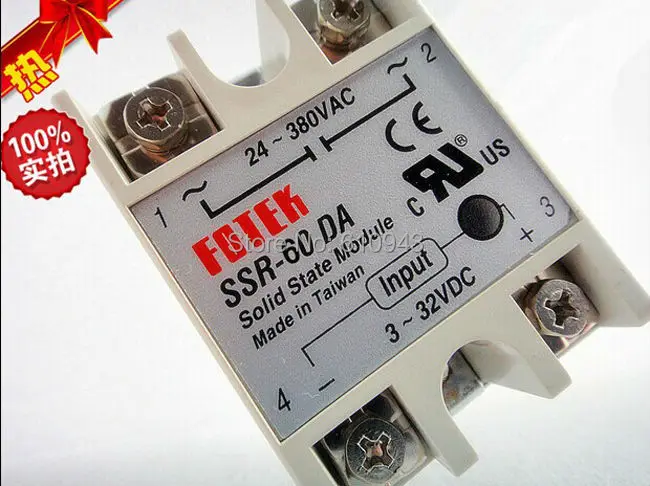 Реле FOTEK SSR-60DA от производителя 60A ssr вход 3-32VDC выход 24-380VAC | Обустройство дома