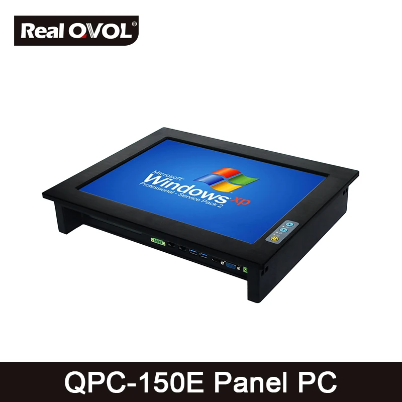 

QPC-150E Panel touch PC industrial computer fanless Intel Core I3-3110M CPU, 32GB SSD with VGA HDMI port & 5 Serial Port,2 LAN