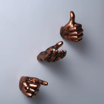 

European retro creative finger wall decoration resin bar cafe room personality hand model wall hanging pendant crafts mx6031532