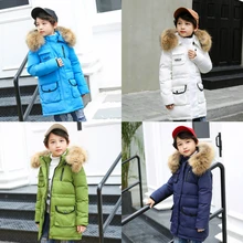 2019 New Children Winter Duck Down Jacket for Girls Thickening Warm Down Coat for Boys Long Big Fur Hooded Outerwear Coats 2019 New Children Winter Duck Down Jacket for Girls Thickening Warm Down Coat for Boys Long Big Fur Hooded Outerwear Coats