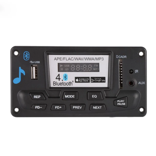 Bluetooth MP3 Decoding Board Module 12V DIY USB/SD/MMC APE FLAC WAV DAE Decoder Record MP3 Player AUX FM