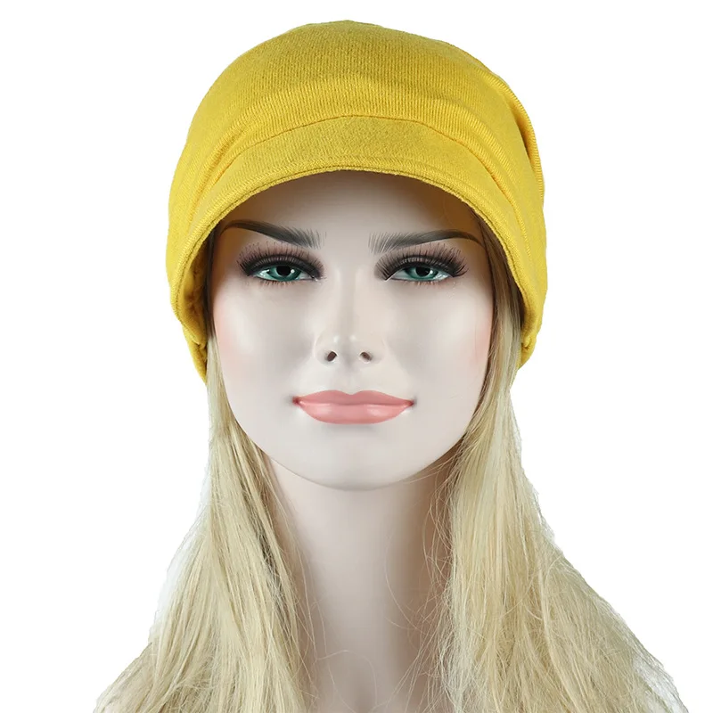 HanXi берет хлопковая шапка козырек для женщин Зимняя шапочка корейский стиль твердая химиотерапия шляпа Весенняя дорожная шапка шляпы для рыбалки дышащая